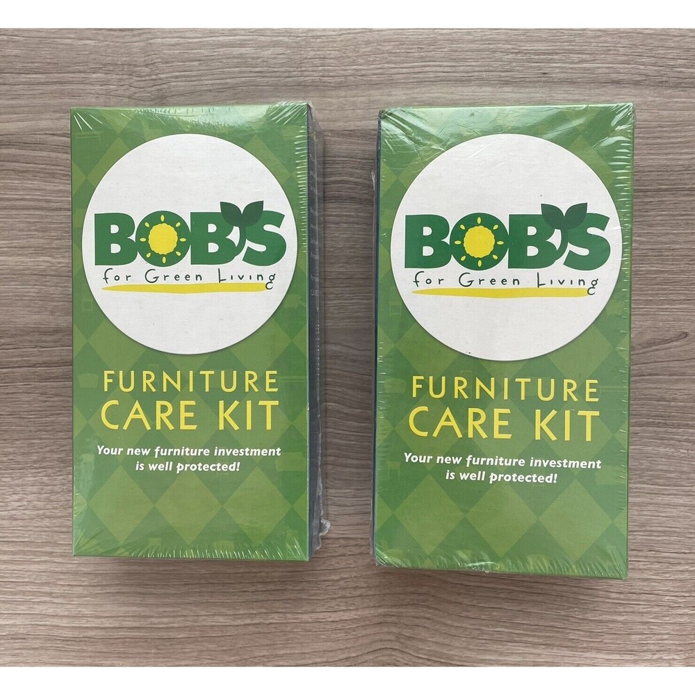 BOB'S Furniture Care Kit For Green Living Fabric Rug /Wood Polish Sealed Set 2